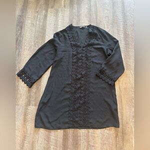 Black Lace Swim Coverup